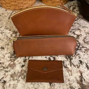 Portland Leather Goods Set of 3 Accessories. Very nice!